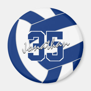Blauw Wit Volleybal Team Kleuren Geschenken Magneet