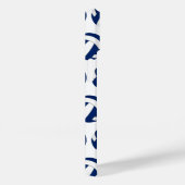 Blauw wit volleyballen patroon met monogram Case-Mate iPhone case (Achterkant / Rechts)