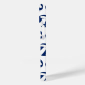 Blauw wit volleyballen patroon met monogram Case-Mate iPhone case (Achterkant / Links)