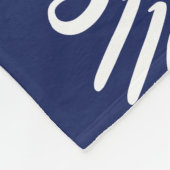 Blauw wit volleybalveld is mijn gelukkige plek fleece deken (Hoek)