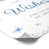 Blauw Wit Vrijgezellenfeest Advies en Wensen Poster (Hoek)