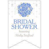 Blauw wit vrijgezellenfeest foto's onder vlaggen vlaggetjes (Eerste vlag)