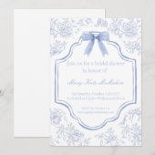 Blauw-wit Vrijgezellenfeest uitnodigen Feestdagenkaart (Voorkant / Achterkant)