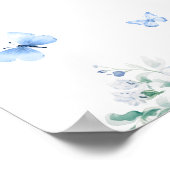 Blauw-wit Vrijgezellenfeest Welkom Poster (Hoek)