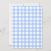 Blauw Wit Waterverf Baby shower Uitnodiging (Achterkant)