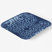 Blauw & Wit Waterverf Kuststijl Papieren Bordje (Gebogen)