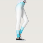 Blauw & Wit Waterverf Look Chic Lounge Gym Leggings (Rechts)