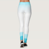 Blauw & Wit Waterverf Look Chic Lounge Gym Leggings (Achterkant)