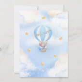 Blauw-wit Waterverf minimalistisch verjaardagsfees Kaart (Achterkant)