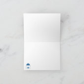 Blauw & Wit Waterverf Santorini Griekenland Kaart (Binnen)