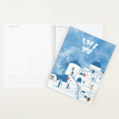 Blauw & Wit Waterverf Santorini Griekenland Monogr Planner (Display)