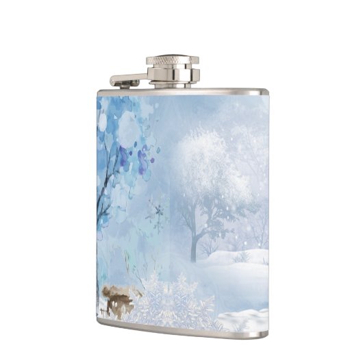 BLAUW & WIT WATERVERF WINTERSCÈNES HEUPFLES (Links)