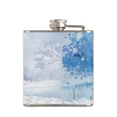 BLAUW & WIT WATERVERF WINTERSCÈNES HEUPFLES (Achterkant)