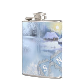 BLAUW & WIT WATERVERF WINTERSCÈNES HEUPFLES (Links)