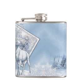 BLAUW & WIT WATERVERF WINTERSCÈNES HEUPFLES