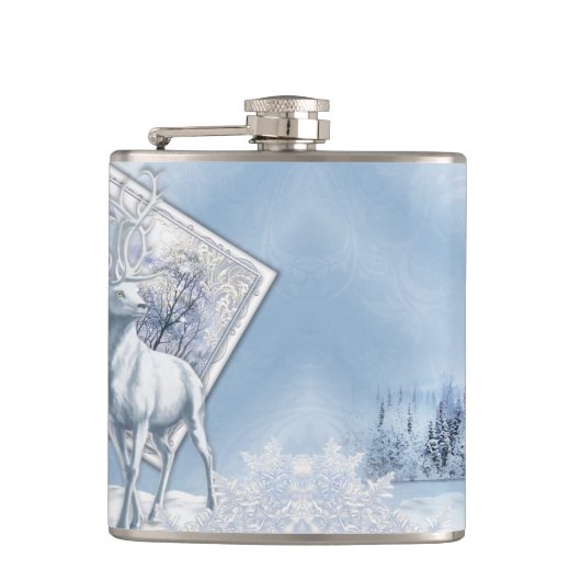 BLAUW & WIT WATERVERF WINTERSCÈNES HEUPFLES (Voorkant)