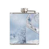 BLAUW & WIT WATERVERF WINTERSCÈNES HEUPFLES (Achterkant)