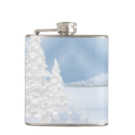 BLAUW & WIT WATERVERF WINTERSCÈNES HEUPFLES