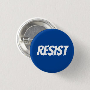 Blauw wit weerstaan - ronde button 3,2 cm