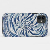 Blauw wit wervelpatroon 02 Case-Mate iPhone case (Achterkant (horizontaal))