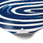 Blauw wit wervelpatroon 06 perfect poster (Hoek)