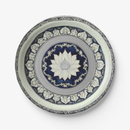 Blauw & Wit wildflower Bloemen Keramisch porselein Papieren Bordje