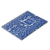 Blauw-Wit WIldflower Monogram Notitieboek (Linkerzijde)
