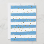 Blauw Wit Wildflowers & Butterflies Wedding Kaart (Achterkant)