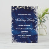 Blauw-Wit Winterfeest 2025 Kaart (Staand voorkant)