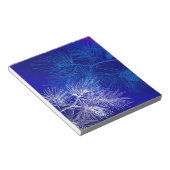 Blauw wit winterpatroon notitieblok (Schuin)