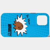 blauw wit Yo Man Wat je wilt Mok Shot Comics Case-Mate iPhone Case (Achterkant (horizontaal))