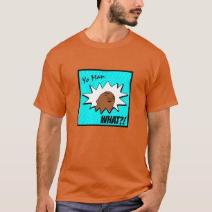 blauw wit Yo Man Wat je wilt Mok Shot Comics T-shirt