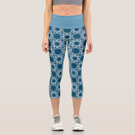 Blauw-wit Yoga Capri's van Joya Eve