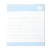 BLAUW-WIT ZAKELIJK BEDRIJF LOGO LINED NOTITIEBLOK (Voorkant)