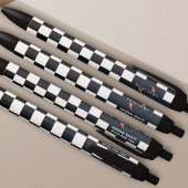 Blauw & Wit Zakelijk logo Company merk Checkers Zwarte Inkt Pen