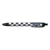 Blauw & Wit Zakelijk logo Company merk Checkers Zwarte Inkt Pen (Bodem)