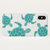 Blauw Wit Zee Schildpadden Case-Mate iPhone Case (Achterkant (horizontaal))