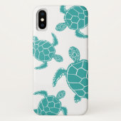 Blauw Wit Zee Schildpadden Case-Mate iPhone Case (Achterkant)