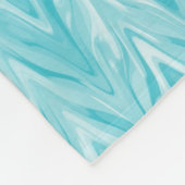 Blauw-wit zigzag fleece deken (Hoek)