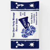 Blauw, wit, zilver, Aangepast, Voorste banners (Verticaal)