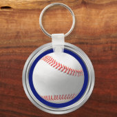 Blauw, wit, zilveren Cheap Baseball Team Giften Sleutelhanger (Achterkant)