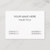 Blauw wit zomer kuststreep patroon visitekaartje (Achterkant)