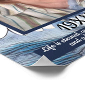 Blauw-wit Zonnebloem Kunst | Foto | Begrafenis Poster (Hoek)