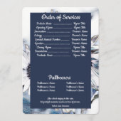 Blauw-wit Zonnebloem Kunst | Foto | Begrafenis Programmakaart (Achterkant)