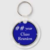 Blauw Wit Zwart, goedkope klassenreünie ideeën, Sleutelhanger (Achterkant)