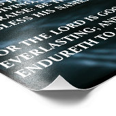 BLAUW WIT ZWART HAPPY THANKSGIVING PSALMEN 100 FOTO AFDRUK (Hoek)