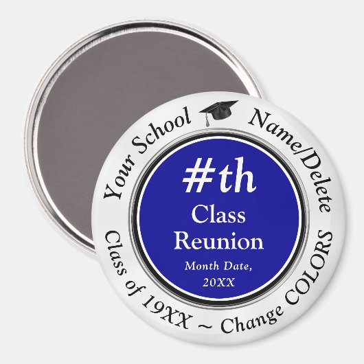 Blauw, wit, zwart, kap, kleerscheerapparaten, magneet (Voorkant / Achterkant)