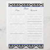 Blauw, wit, zwart, zwart, zwart, linen-witboek (Voorkant / Achterkant)