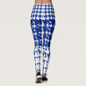 Blauw wit Zweden Winter Heoundstooth Leggings (Achterkant)