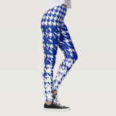 Blauw wit Zweden Winter Heoundstooth Leggings (Rechts)